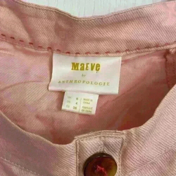 Maeve Peach Button-Up Blouse - Picture 2 of 6